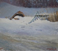 Лодочка в снегу