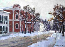 The Cheluskin street in winter